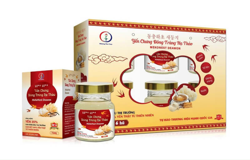 Yến sào chưng đông trùng hạ thảo MekoNest Daewon