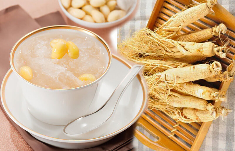 Chè sâm bổ lượng với hạt sen và nhân sâm, món tráng miệng bổ dưỡng, thanh mát cho sức khỏe.