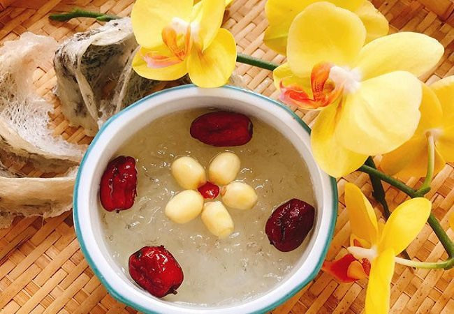 cách làm yến chưng táo đỏ hạt sen