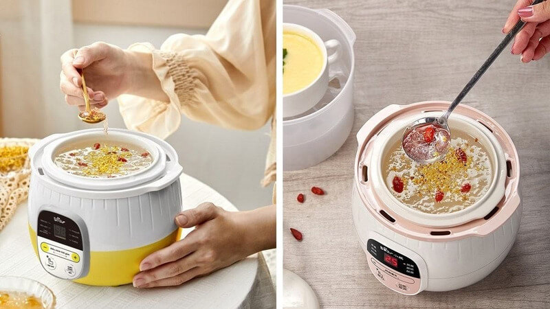 Chưng yến trong nồi chuyên dụng có canh chỉnh nhiệt độ chuẩn