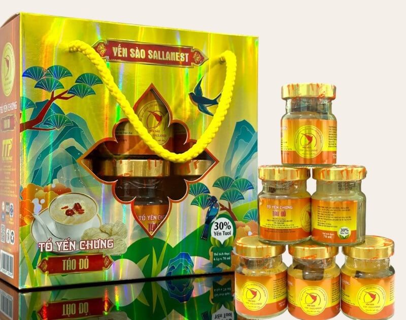 Tổ yến Salanest chưng táo đỏ