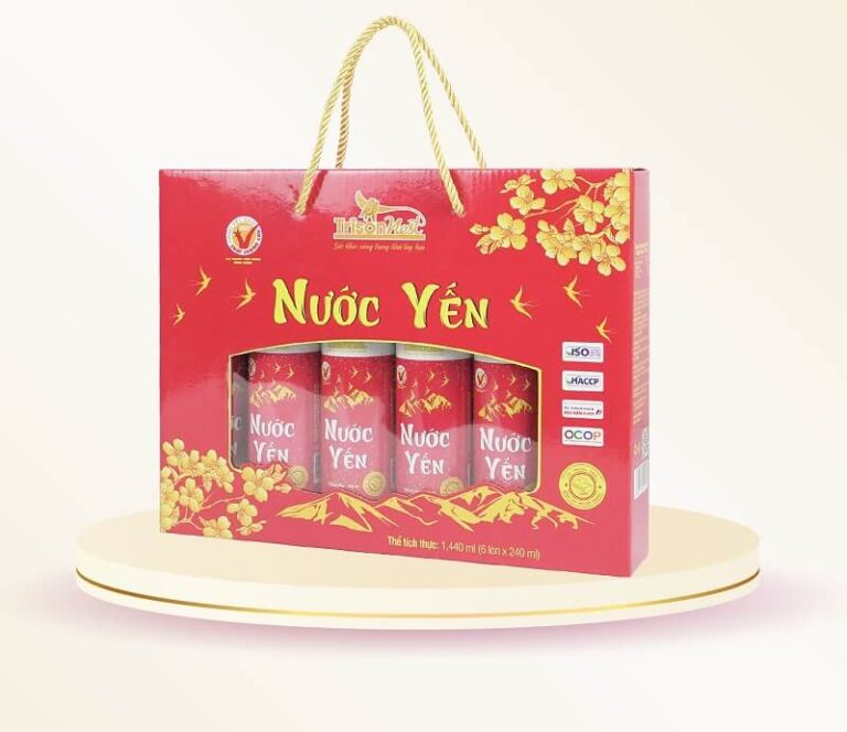 Hộp nước yến Thiên Hoàng gồm tổ yến chưng đường phèn – giải đáp nước yến làm từ gì