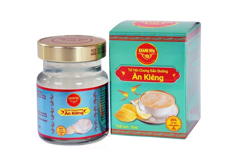 Hũ và hộp tổ yến chưng sẵn Khánh Hòa ăn kiêng, dung tích 70ml, phù hợp cho người ăn kiêng, bổ dưỡng.